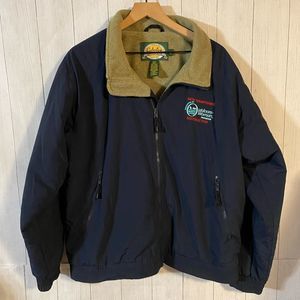 Cabelas Jacket Woman Size Large Blue Outdoors Women Full Zip Fleece Lined Coat